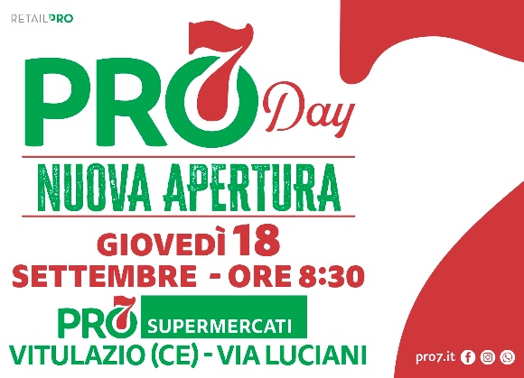 Apre a Vitulazio (Caserta) il primo punto vendita dell’insegna Pro7 (RetailPro)